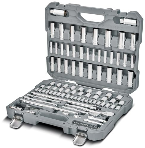 Ingersoll Rand 101-teiliges SAE/Metric Master Mechanics Tool Set, inklusive 1/10.2 cm & 3/20.3 cm Antrieb, 76 Stecknüsse, 72-Zahn-Dichtkopfratschen, Werkzeuge & Zubehör - 752020