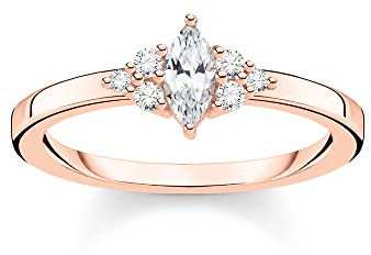 THOMAS SABO Ring Vintage weiße Steine roségold vergoldetes Silber TR2325-416-14-54