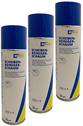 6x cartechnic Scheibenreiniger-schaum 500ml, Auto Scheibenreiniger, Aktivschaum, Glasreiniger, Reinigungsspray für KFZ