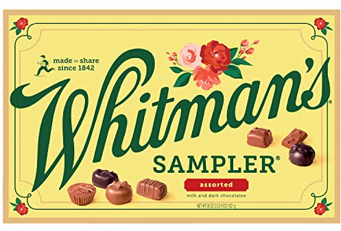 WHITMAN'S SAMPLER Assorted Milk & Dark Chocolate Candy Gift Box, 36 oz.