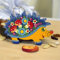 Handgemachter Christbaumschmuck Igel aus Holz 10 х 7 х 0.5 cm Nostalgischer Weihnachtsschmuck Tiere für Kinder Weihnachtsbaum - Ukrainische Petrykiwka-Malerei Kunsthandwerk
