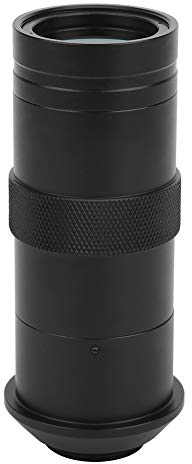 Obiettivo per Microscopio Industriale CCD Obiettivo con Attacco C 8X-100X Obiettivo per Microscopio con Ingrandimento Regolabile da 25 mm per Fotocamera per Microscopio Industriale