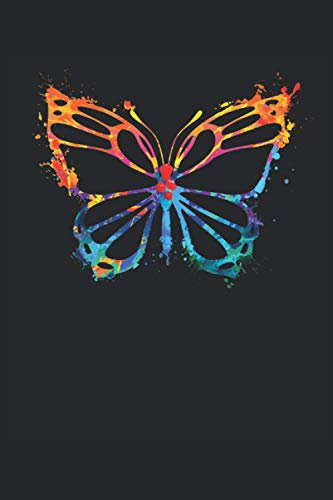 Schmetterling Wasserfarben Bunt Butterfly Farben Kunst Sommer: KALENDER - Lustiges Buntes Schmetterling Tattoo Design, Retro Geschenkidee - A5 (6x9) - ... Journal, Notiz, Buch, To-Do Liste, Geburtstag