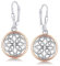 LeCalla 925 Sterling Silber Keltischer Knoten Ohrringe | Zweifarbiger Schmuck | Leichter Keltischer-Knoten Ohrring für Frauen