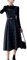 Himifashion Damenkleid im Vintage-Stil, japanisches Karomuster, für Herbst und Winter, Wollriemen, Midi-Kleid, marineblau, M