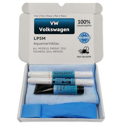 Genuine Colors Lackstift AQUAMARINBLAU LP5M für VW Volkswagen Blau Passat ID.3 Touareg ID.4 ARTEON