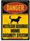 Westfälische Dachsbracke Schild Danger Security System Türschild Hundeschild Warnschild Hund Jagd Sicherheitsschild Hund Privatgrundstück Hundewarnung Warnung vor dem Hund