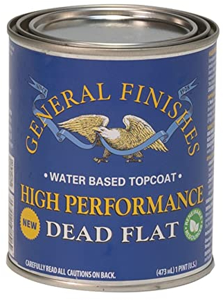General Finishes High Performance Water Based Topcoat, 1 Pint, Dead Flat