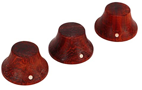 Electric Guitar Knob, Wood Guitar Volume Control Knob Replacement Accessory for Electric Guitar (Redwood) Musical Instrument Accessories
