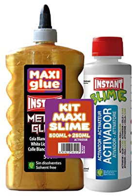 Instant Maxi Slime Kit Gold Metallic Glue 500 ml + Activator 250 ml 16121