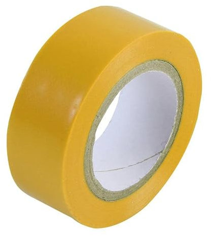Cinta de PVC, 19 mm x 8 m, color amarillo, cinta aislante eléctrica, cantidad 1 | MP002147