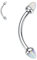 16G Augenbrauenbarbell Augenbrauenringe G23 Titan Augenbrauenpiercing Schmuck Gebogener Bauchnabelring Kegel Opal Augenbrauenstäbe Nabelringe Zungenring Rook Daith Ohrringe Augenbrauenpiercings 6mm