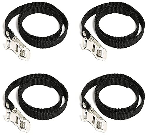 TAODAN 4PCS Bike Pedals Clips Strap, Bike Rack Strap Bike Wheel Stabilizer Straps, Bicycle Pedal Clamp Fixing Strap