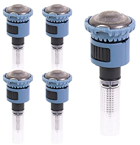 Pack 5 - Boquilla giratoria Ajustable RainBird R-Van 14 - Rain Bird Toberas 360° - Círculo Completo – Alcance 2,4 a 4,6m - Toberas para difusores/aspersor Rain Bird