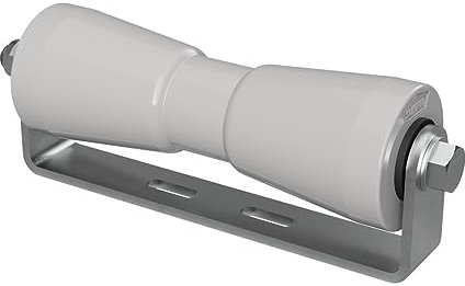 SUPROD Polyurethan Kielrolle mit Halter Sliprolle Bootstrailer Sliphilfe verzinkt 250 mm, grau