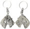 Art-Dog Niedlicher Hundeschlüsselanhänger - Exklusive Kollektion Fox Terrier - Foxterrier Schlüsselanhänger Hund - Versilberte Keyring mit 2,5 Schloss - 4,3x3,9x8,6cm