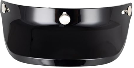Ronyme Helmschirmschild, Schattenschutz, 3 Schnappzubehörteile, universelles Ersatzteil für 3/4 offene Helme, Halbhelme, Schwarz