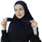 istanbul styles Hochwertiger muslimischer Hijab für Damen – eleganter Schal – dehnbar, langlebig, sofort zu tragen, intelligenter Hijab lässt sich leicht schließen, Marineblau, Standard
