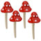 EpheyFIF Keramik-Gartenpilz-Ornamente, Fliegenpilz, Feengarten-Dekoration, Ornamente (4 Stück), 7848M2RWK154BCB1909I