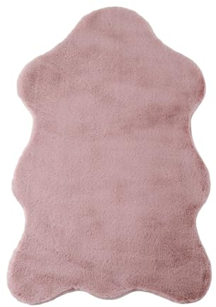 Kinder Teppich Carlo Schaffell imitat, Farbe: Rosa, Größe:60x90 cm