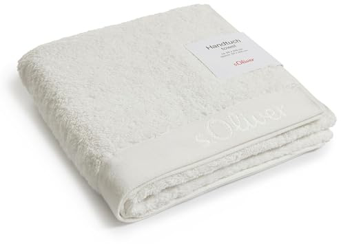 s.Oliver Handtuch 50x100 cm - 100% Baumwolle, 600 g/m², weich & saugstark, Handtücher Creme