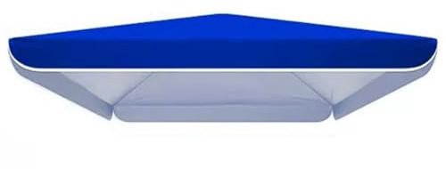 QSPNVFB Rectangular Cubierta De Repuesto para Sombrilla De Mesa, Impermeables Cuadrada Paraguas Toldo 4 Varillas Tela De Repuesto para Playa Patio Jardín(Blue,2.5mx2.5m(8'x8'))