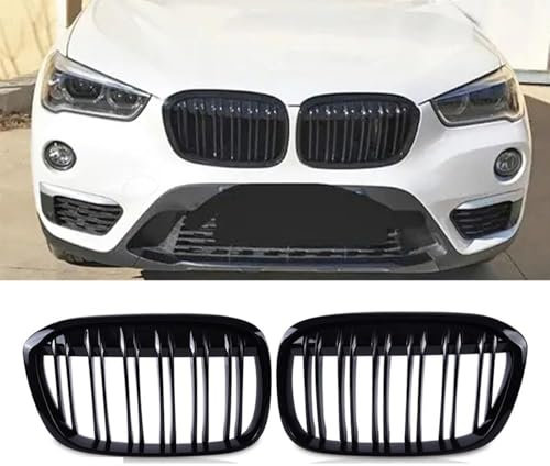 dmSJEr Frontstoßstangengrill geeignet für BMW X1 F48 F49 2016-2019 Grille de Calandre Avant.-Karosserieanpassung, Macht Ihr Fahrzeug modischer und Trendiger