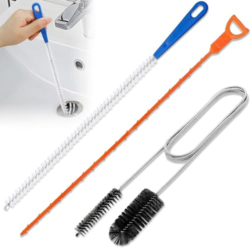 Pinza Stura Lavandini e Scarichi,3 Pezzi Pulizia Scarico Lavandino,Stura Lavandino,Stura Tubi di Scarico,Gancio Pulizia Lavello Adatto per Cucine Vasche Bagno Servizi Igienici Fognature