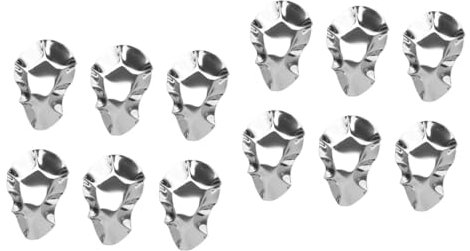 Ciieeo 2 Juegos Plato De Ostras De Acero Inoxidable Bandeja De Mariscos Sartenes Talheres Aco Inocidavel Vieiras Platos Para Hornear Ostras Platos De Concha De Ostra Silver 6 Piezas * 2