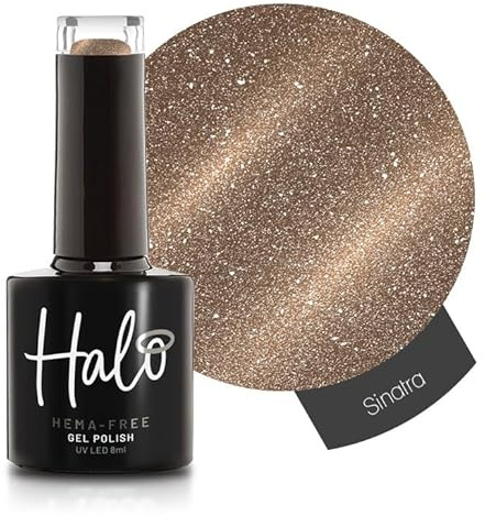 Halo Gel Polish 8ml - Sinatra. UV/LED Gel Nail Polish, Long Lasting & Easy To Apply. Nail Art Colours For Manicure & Pedicure. Gel Polish For Professional & Home Use.