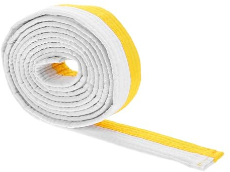 Kisangel Judo-gürtel Weiß Gelb Für Kampfsport Taekwondo Karate Hapkido-uniform Einfarbiger Gürtel Zur Rangliste Und Fähigkeitsanzeige