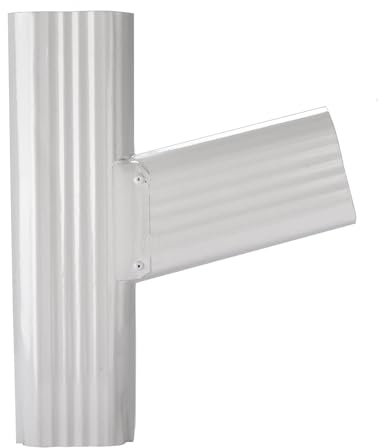 Mzcvriru Dachrinne Y Fallrohrverbinder 2x3 Standard rechts Hochglanz Weiß