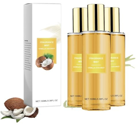 Vanilla Coconut Body Spray Duo – Long-Lasting Summer Fragrance, Lightweight & Refreshing Mist for Women (300ml)