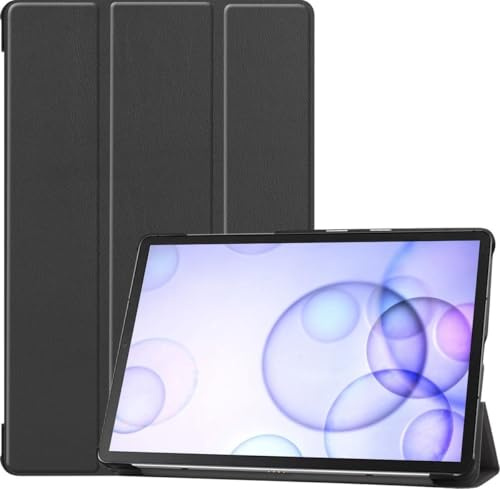 BTH - Tablet Hülle für Samsung Galaxy Tab S6 - Leichte Hülle mit Trifold Cover - Stoßfest Schwarz