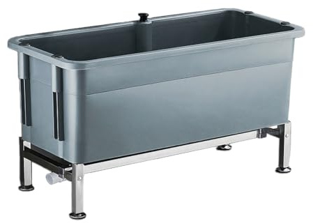 IUokLU Floor Mop SinkIndoor/Outdoor mop Sink 10.2 inch deep Wash Basin for Laundry Garage Camping Hiking and Home Multifunctional Water Tank,Dark Gray-90 * 40 * 48cm
