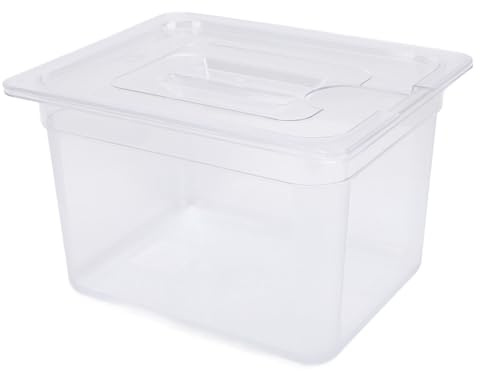 MENDUNER 12L Sous Vide Container con Tapa, Recipiente de Olla de Cocción Lenta de Sous Vide, Compatible con la Mayoría de los Circuladores de Inmersión
