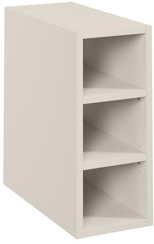Badezimmer Regal-Unterschrank mit 20 cm Breite in Kaschmir, 3 offene Fächer