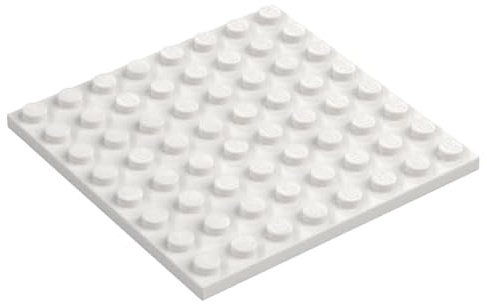 LEGO Building Plate, 8 x 8 Studs, Part 41539 (White, 10, Bricks)