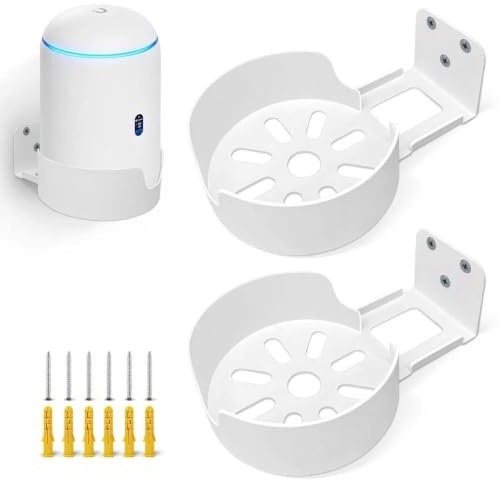 Wall Mount for Ubiquiti UniFi Dream Router & Dream Machine 7 (UDR7) – Upgrade Sturdy Metal Bracket Compatible with UniFi Dream Router, Dream Machine, and Dream Machine 7 (Classic-2pack, White)