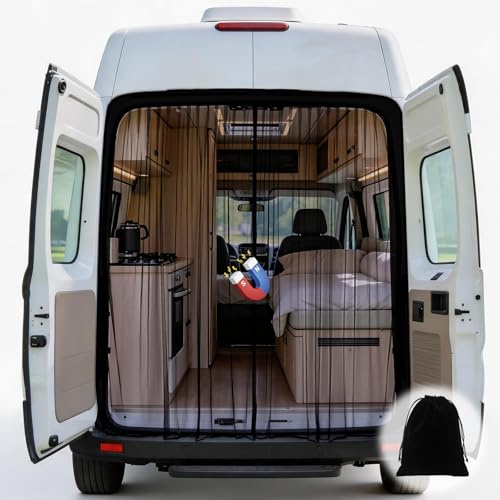 ZATOOTO Magnetisch Moskitonetz Van Heckklappe, Fliegengitter, 200 x 170 cm | Insektenschutz, für Opel Movano (Hochdach) FIAT Ducaro (Hochdach), Camping, Belüftung, Schnelle Montage, Leichter Zugang