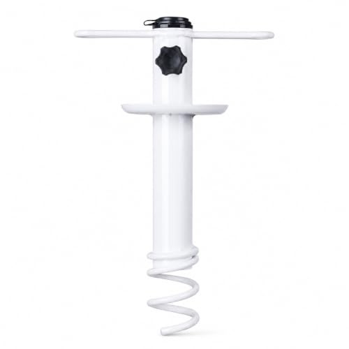 JWQFBC Ancre Parasol Plage à r Robuste – Support Pied Parasol en métal pour Une stabilité optimale en extérieur, Blanc