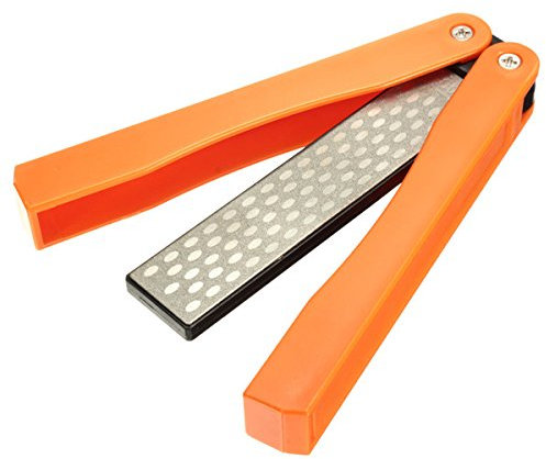 FEVERWORK 125mm 400&600 Grit Double Sided Sharpener Folding Pocket Diamond Knife Sharpening Stone Sharpener