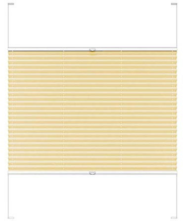 Victoria M. COSIFLOR Plissee nach Maß VS2 für Fenster und Türen, Sonnenschutz Sichtschutz, mit Seitenführung, 1101-1200 mm Breite x 2001-2100 mm Höhe, Beige