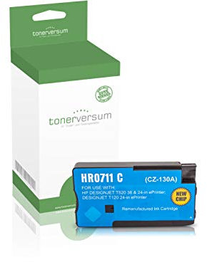 Tonerversum Tinte kompatibel zu HP 711 CZ130A Cyan für DesignJet T120 T520 24 23 Inch Druckerpatrone
