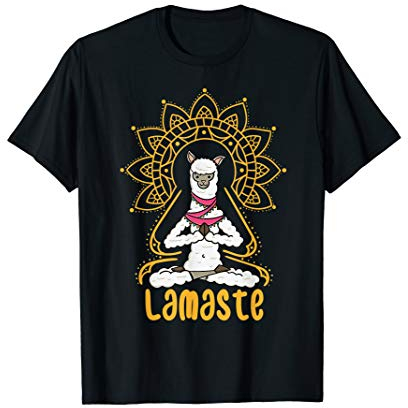 Alpaka Yoga lustiges Lama Motiv Lamaste T-Shirt