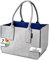 Tebewo Filztasche - praktische Einkaufstasche - modische Shopping Bag - Einkaufskorb aus Filz - faltbare Tragetasche - Grau/Blau