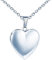 BUKEQILA Damen Mädchen Kette Foto Herz Medaillon 2 Foto Bilder Amulett Edelstahl Anhänger Fotoanhänger Halskette Super Geschenk für Paar Pärchen Geliebte Mutter Tochter