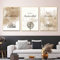 Islamic Calligraphy, Islamische Bilder, Arabische Kalligraphiemalerei koran Bilder Leinwand wohnzimmer Poster Hintergrund Wand Kunst Decor - rahmenlos (50x70cm*3, Goldener lotus)