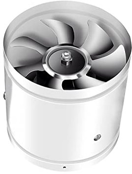 WMLBK Exhaust Fan, Low Noise Inline Duct Booster - 4/7/8 Inch Extractor Ventilator for Home Kitchen Bathroom Warehouse Restaurant Garage Ventilation (4 inch white)