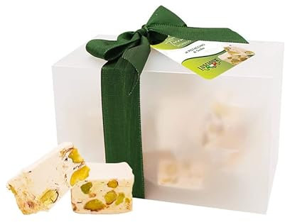 LUSCIOUX Cubetti di Torrone Morbido al Pistacchio 200 g in Astuccio Elegance